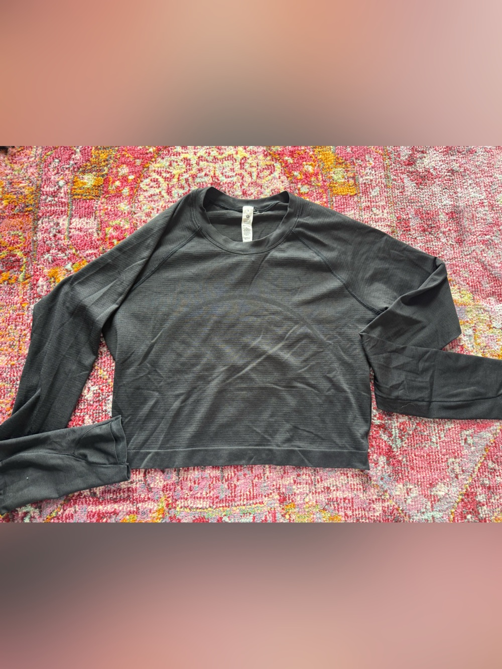 Lululemon Swiftly Long Sleeve Cropped Length BLK